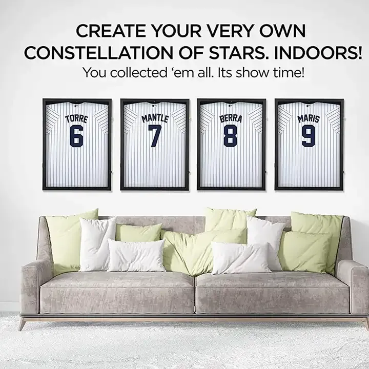 Custom Jersey Display Frame, Memorabilia Jersey Shadow Box with UV Protection