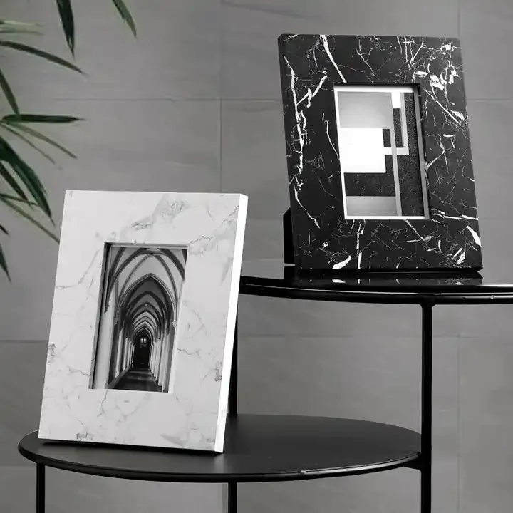 Customized Marble Texture Photo Frame MDF Wood Picture Frame