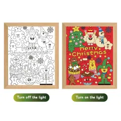Custom 'Merry Christmas' LED Shadow Box Christmas Trees Shadow Box Frame