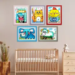 Customized Kids Art Frame Front Opening Kids Photo Frame