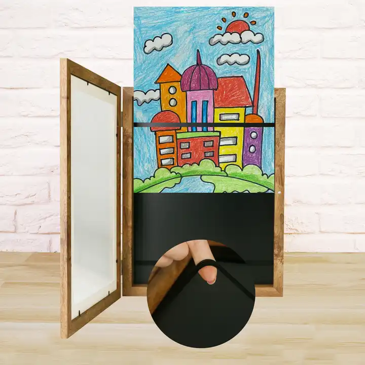 Wholesale Kids Artwork Picture Frame Shatter Resistant Glass Photo Frame