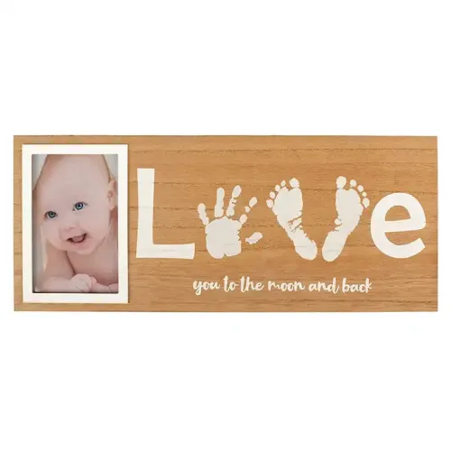Custom Handmade Love Diy Photo Frame Baby Footprint and Handprint Picture Frame