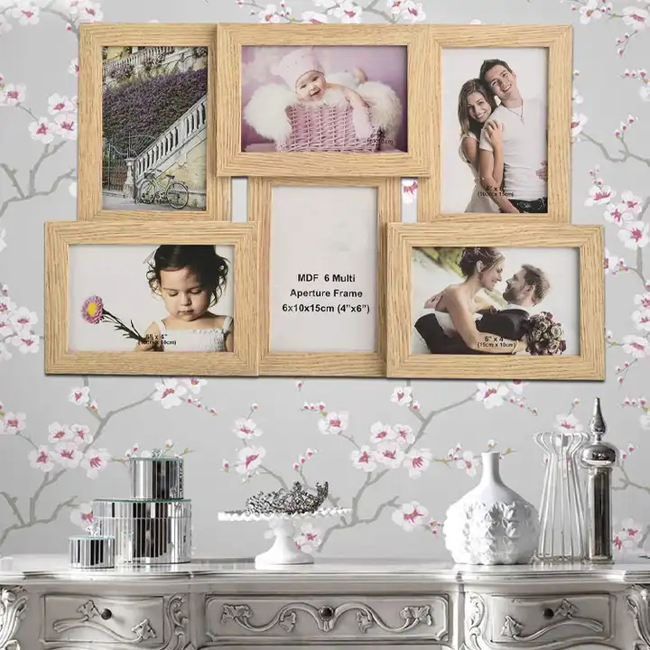 Customized 10-Openings Photo Frame Collage Rustic Picture Frame