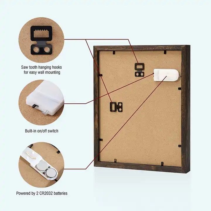 Wholesale Wood LED Shadow Box Sympathy Gift Shadow Box Frame
