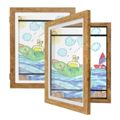Wholesale Kids Artwork Picture Frame Shatter Resistant Glass Photo Frame