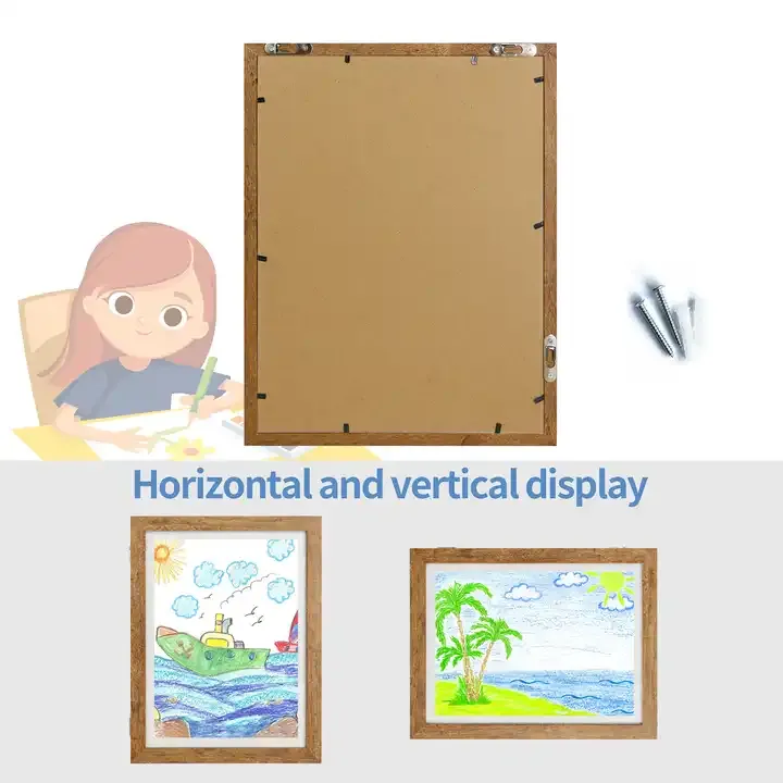Wholesale Kids Artwork Picture Frame Shatter Resistant Glass Photo Frame