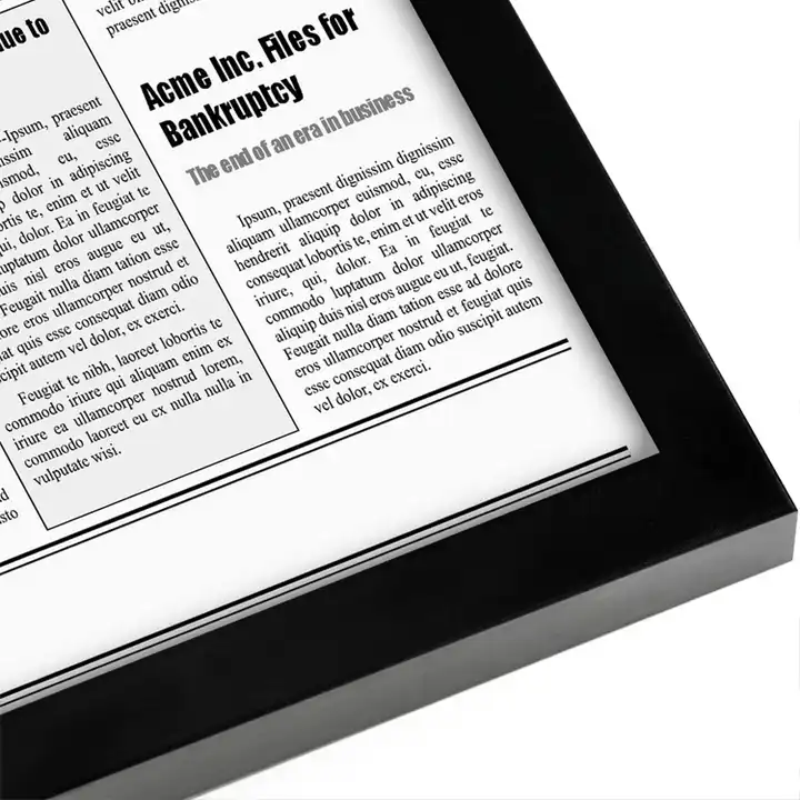 Wholesale 11x22 Frame - Assorted Media Cover Frame - Hanging Hardware Included - Fits 11x22 inch Newspapers