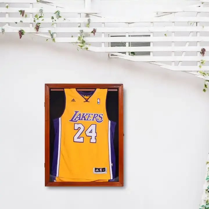 Wholesale 98% UV Protection Jersey Frame, Built-in Lockable Football Basketball Hockey Jersey Shadow Box