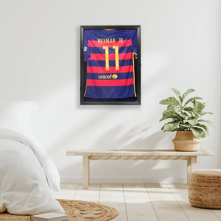 Wholesale 98% UV Protection Jersey Frame, Built-in Lockable Football Basketball Hockey Jersey Shadow Box