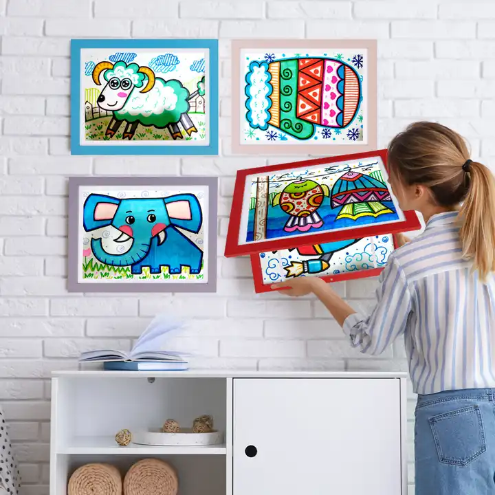 Wholesale Kids Artwork Picture Frame MDF Kids Art Frame