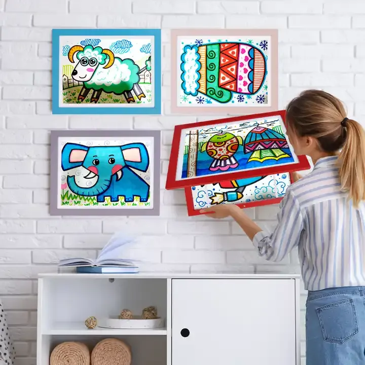 Wholesale Kids Artwork Picture Frame MDF Kids Art Frame