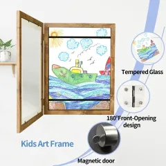 Wholesale Kids Artwork Picture Frame Shatter Resistant Glass Photo Frame