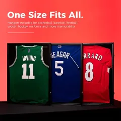 Custom Sport Jersey Frame Display Case, Lockable Jersey Shadow Box with 98% UV Protection for Football Hockey Uniform
