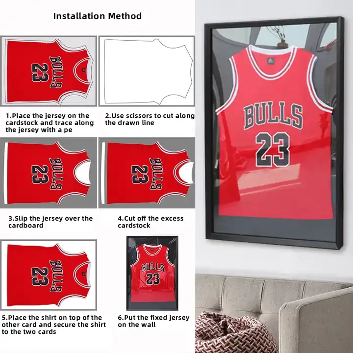 Customized Solid Wood Memorabilia Shadow Box Football Basketball Jersey