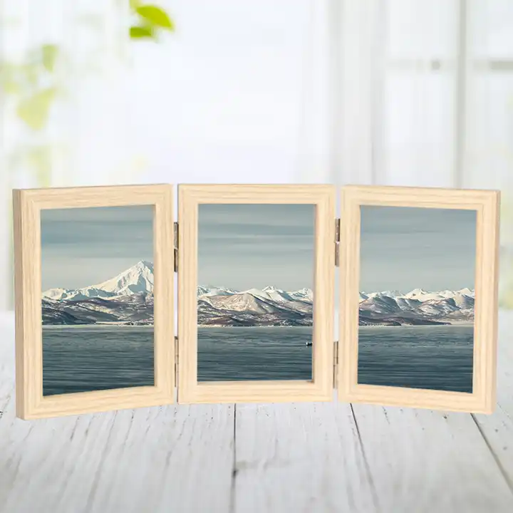 Customized Hinged Photo Frame, MDF Picturre Frame with 3 Openings