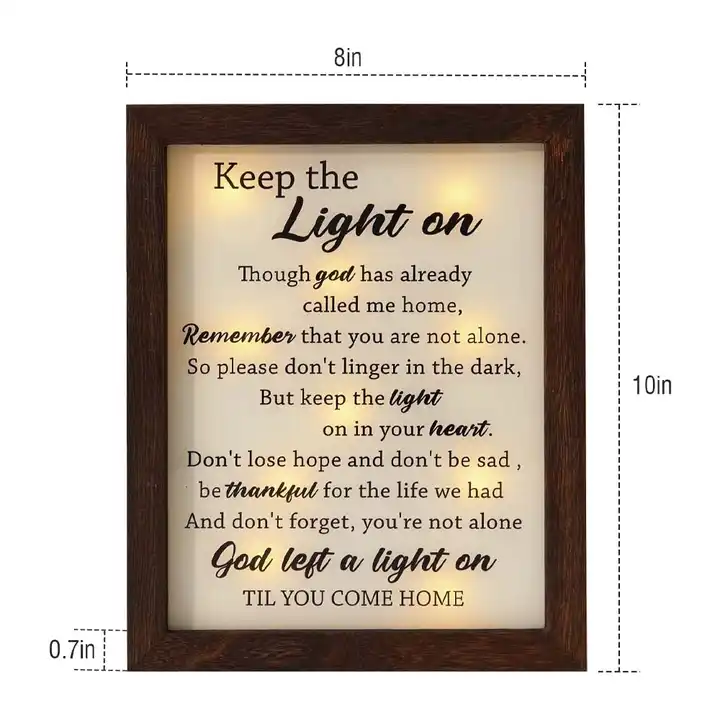 Wholesale Wood LED Shadow Box Sympathy Gift Shadow Box Frame