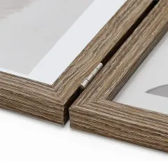 Wholesale Rustic Three Picture Frame, Triple Hinged Photo Frame with 3 Openings
