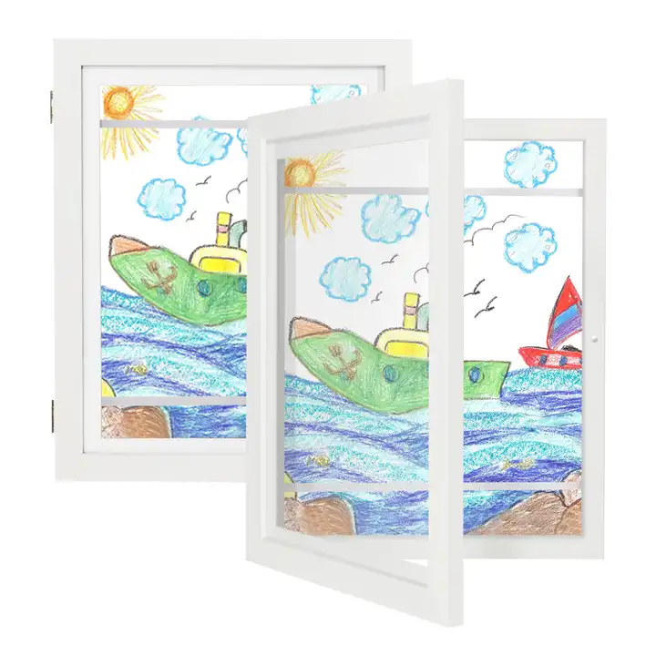 Wholesale Kids Artwork Picture Frame Shatter Resistant Glass Photo Frame