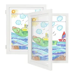 Wholesale Kids Artwork Picture Frame Shatter Resistant Glass Photo Frame