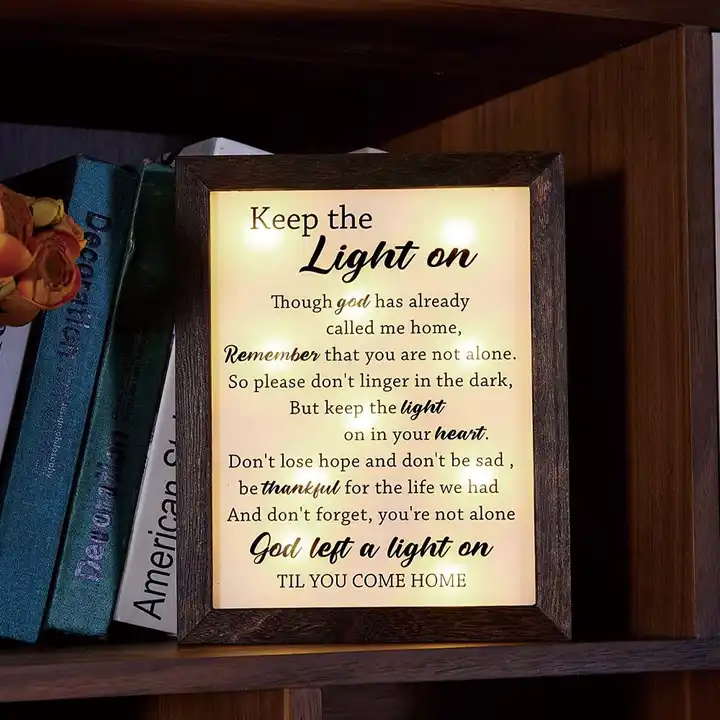 Wholesale Wood LED Shadow Box Sympathy Gift Shadow Box Frame