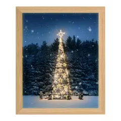 Custom 'Merry Christmas' LED Shadow Box Christmas Trees Shadow Box Frame