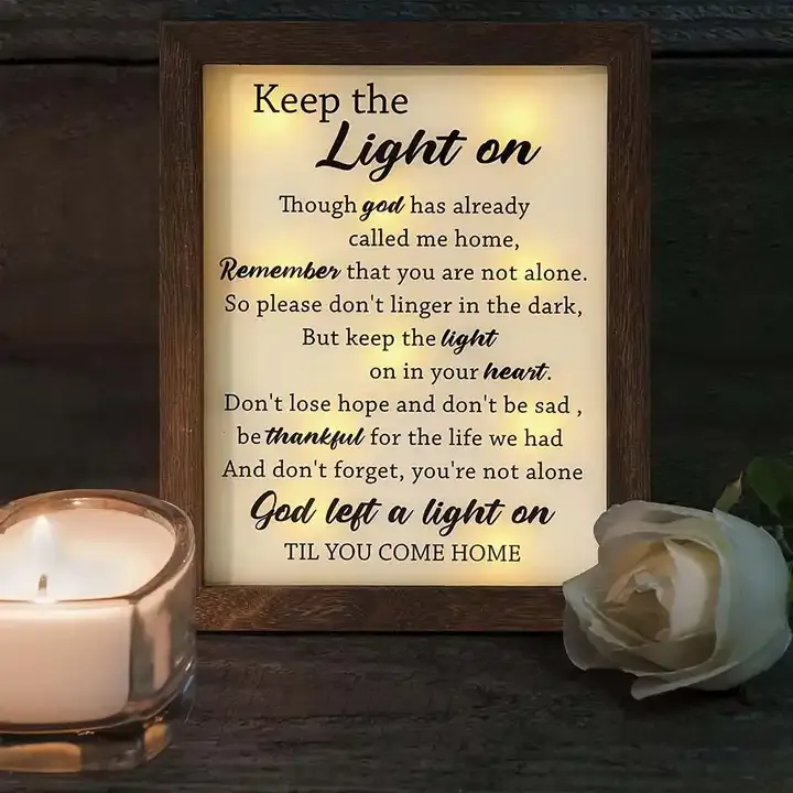 Wholesale Wood LED Shadow Box Sympathy Gift Shadow Box Frame