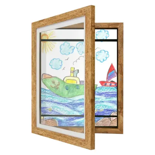 Wholesale Kids Artwork Picture Frame Shatter Resistant Glass Photo Frame