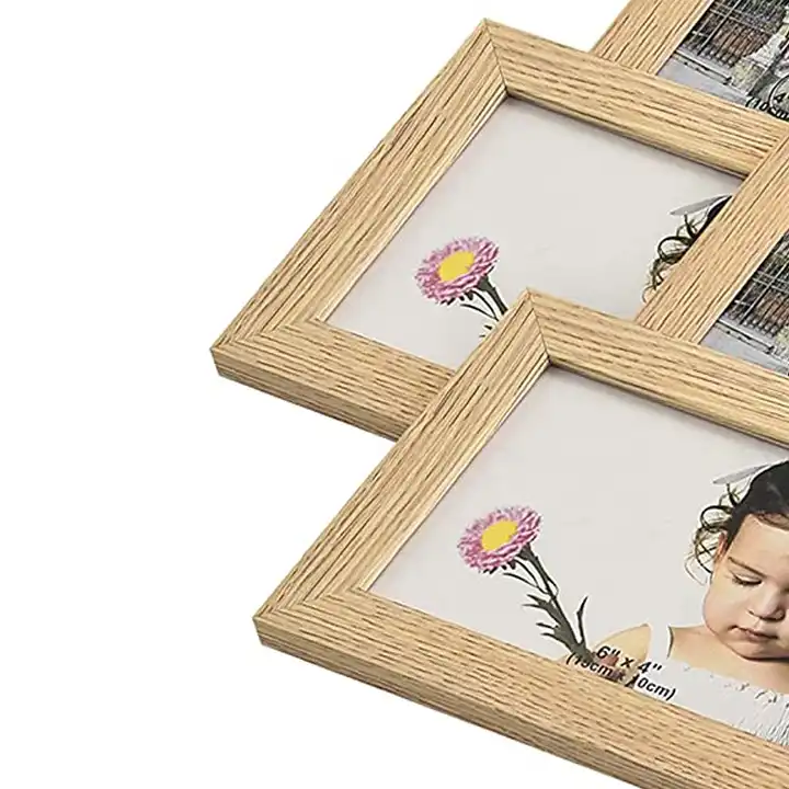 Customized 10-Openings Photo Frame Collage Rustic Picture Frame