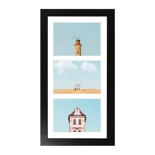 Wholesale Black Photo Frame, Collage Picture Frame with 3 Openings