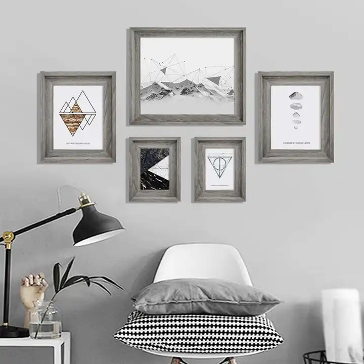 Customized Wood Grain Picture Frame Pine Wood Photo Frame