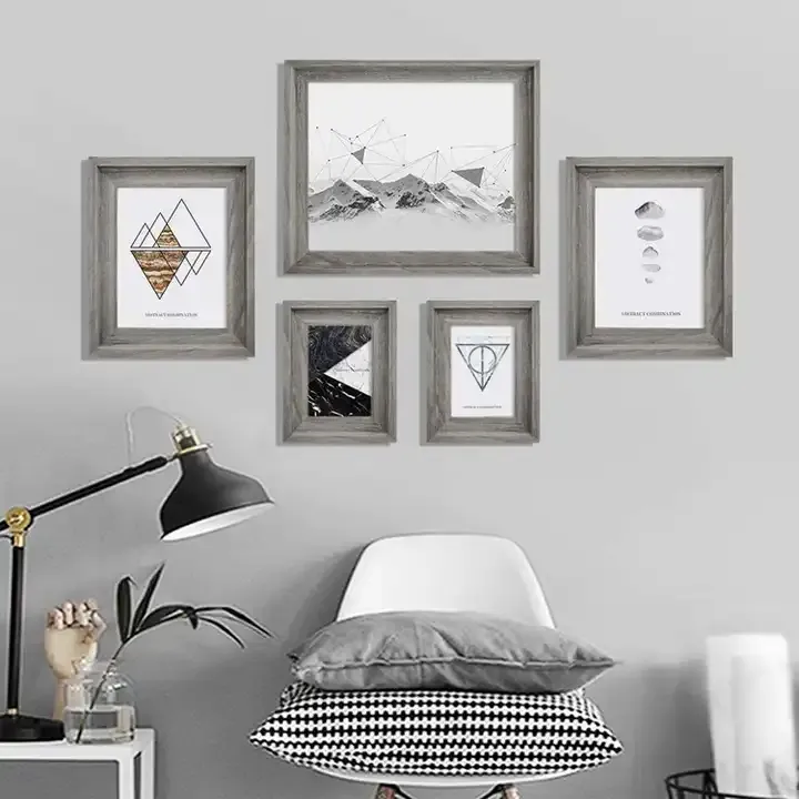 Customized Wood Grain Picture Frame Pine Wood Photo Frame