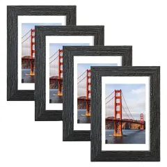 Custom Solid Wood Picture Frame Rustic Black Photo Frame
