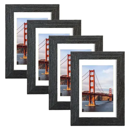 Custom Solid Wood Picture Frame Rustic Black Photo Frame