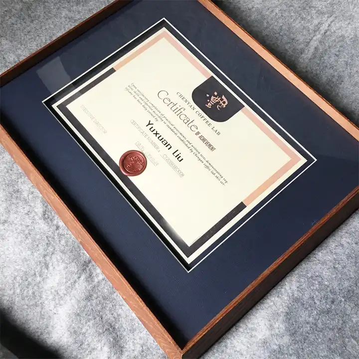 Customized Certificate Picture Frame Solid Wooden Photo Frame