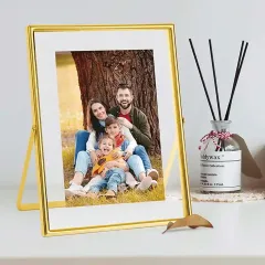 Customized Metal Picture Frame Double Side Glass Photo Frame