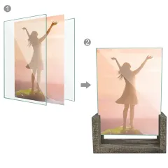 Customized Solid Wood Picture Frame Rustic Photo Frame with Tempered Glass