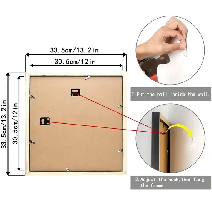 Wholesale 12x12 inch Square Photo Frame Solid Wood Picture Frame