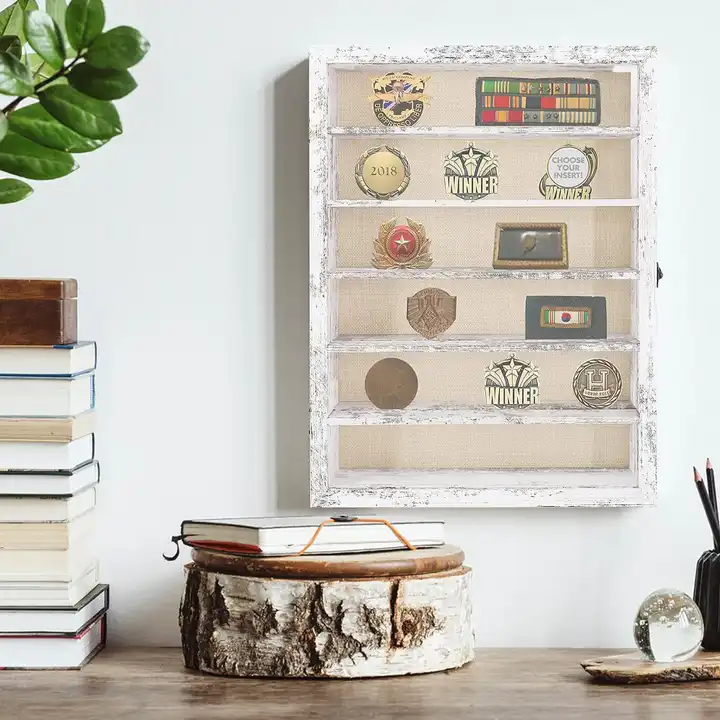 Custom Medals Shadow Box, Removable Shadow Box Frame for Collector
