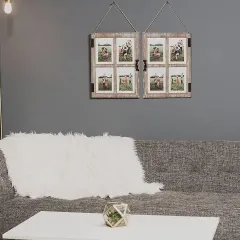 Wholesale Wood Photo Frame with White Mat Collage Picture Frame