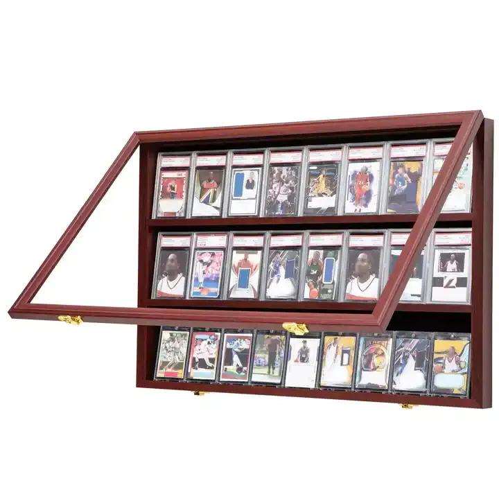 Wholesale Baseball Trading Cards Display Case, Shadow Box for Collectibles Graded Cards, Frame with UV Protection Door