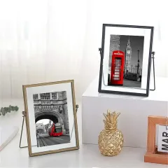 Custom Metal Photo Frame Picture Frame with Double-Sided Glass