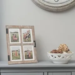 Wholesale Wood Photo Frame with White Mat Collage Picture Frame