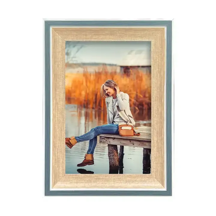 Custom Wood Photo Frame High Definition Glass Photo Frame