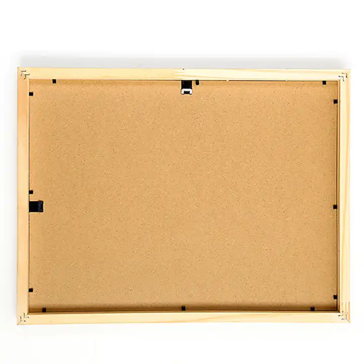 Customized Picture Frame with Real Glass, Natural Wood Grain Photo Frame