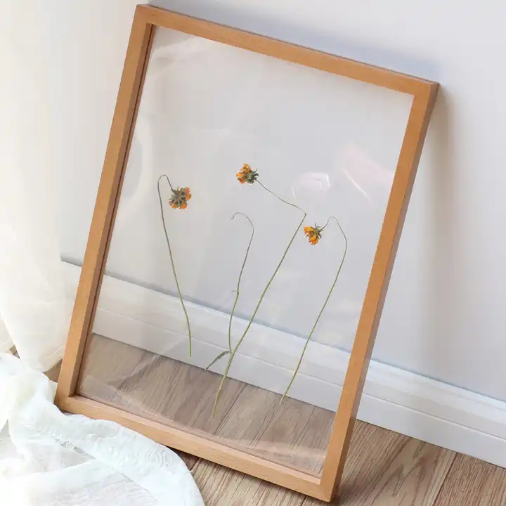 Wholesale Dried Flowers Plants Photo Frame Solid Wood Picture Frame