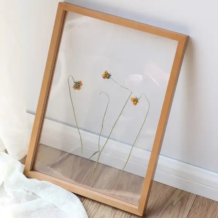 Wholesale Dried Flowers Plants Photo Frame Solid Wood Picture Frame