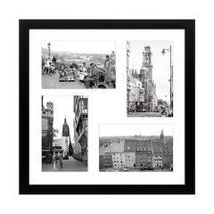 Custom 12x12 Black Wood Photo Frame Square Collage Picture Frame
