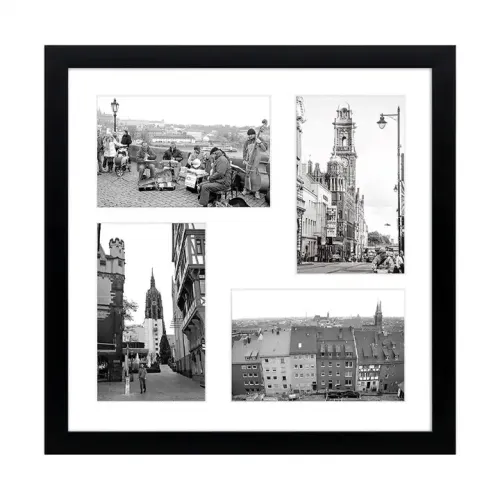 Custom 12x12 Black Wood Photo Frame Square Collage Picture Frame