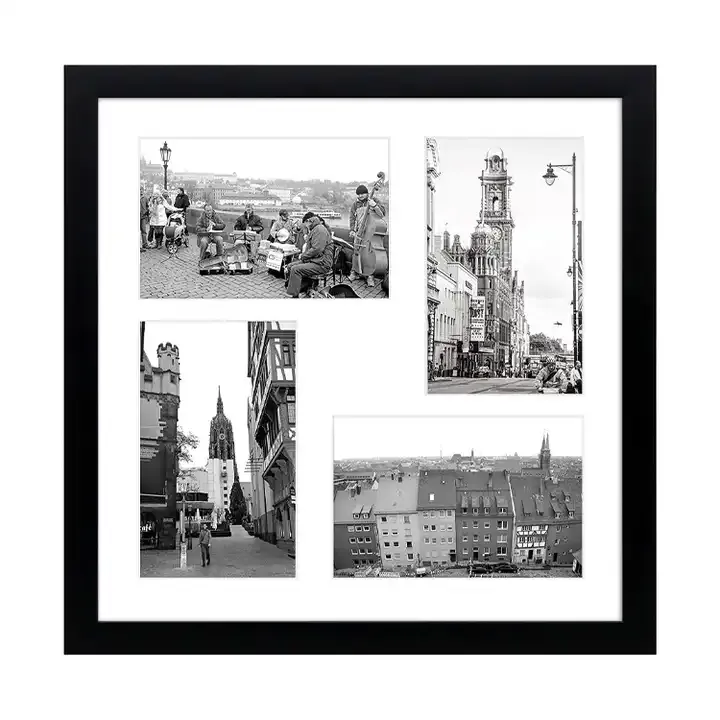 Custom 12x12 Black Wood Photo Frame Square Collage Picture Frame