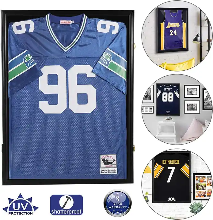 Custom Jersey Frame Display Case, Jersey Shadow Box with 98% UV Protection Acrylic Glass